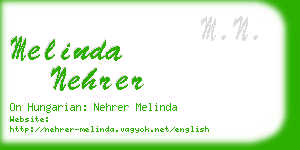 melinda nehrer business card